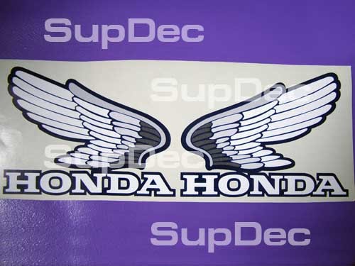Coppia adesivi decal serbatoio Honda Wings